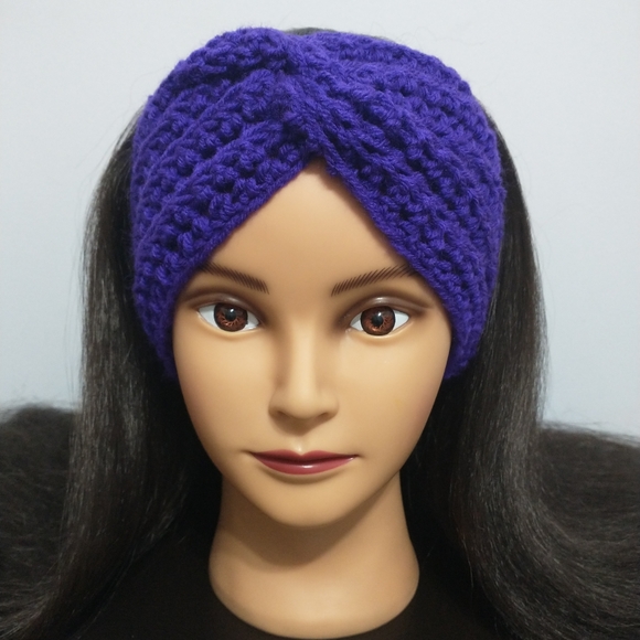 JFaith Designs - handmade Accessories - Extra-Wide Purple Earwarmer/Headband!